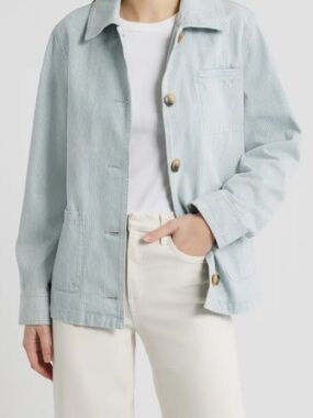 Bernardo BRAND NEW SPRING  Pinstripe Denim Jacket